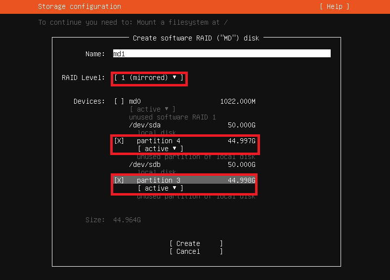 raid 파티션 선택 2