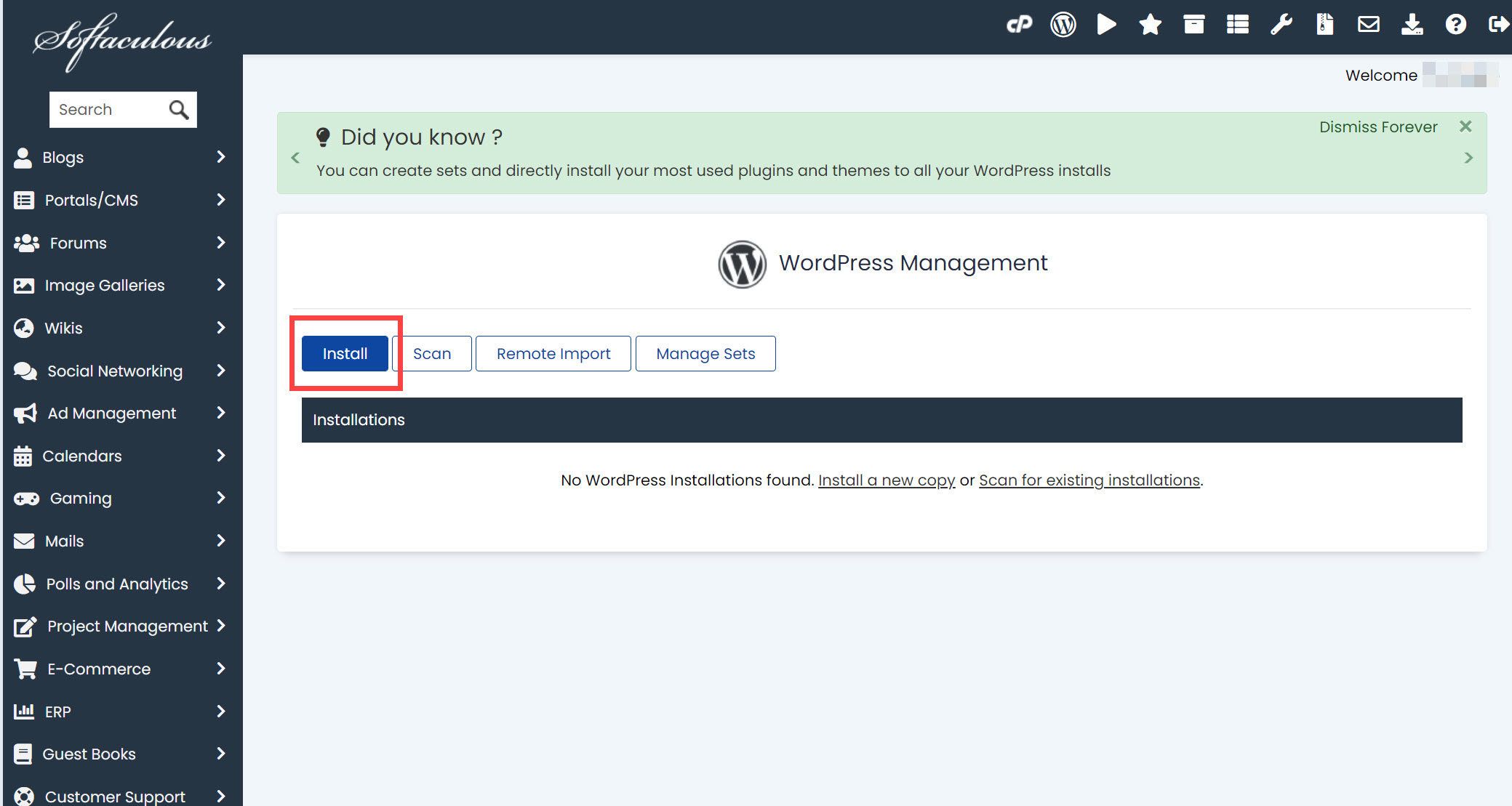 블루호스트(Bluehost)에 워드프레스를 자동으로 설치하는 방법 - 워드프레스 자동 설치 툴