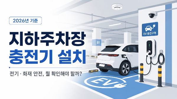 지하주차장 전기차 충전기 설치와 전기&middot;화재 안전 확인 사항 안내