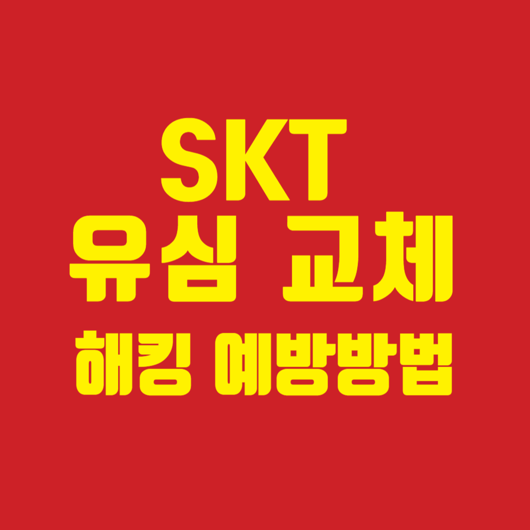 SKT 유심 교체 해킹 예방방법