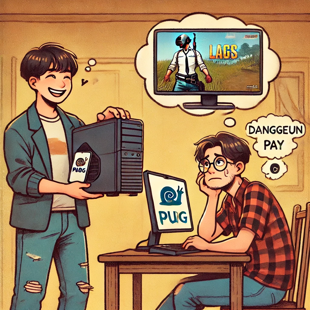 당근에서 산 PC 로 배그돌리기