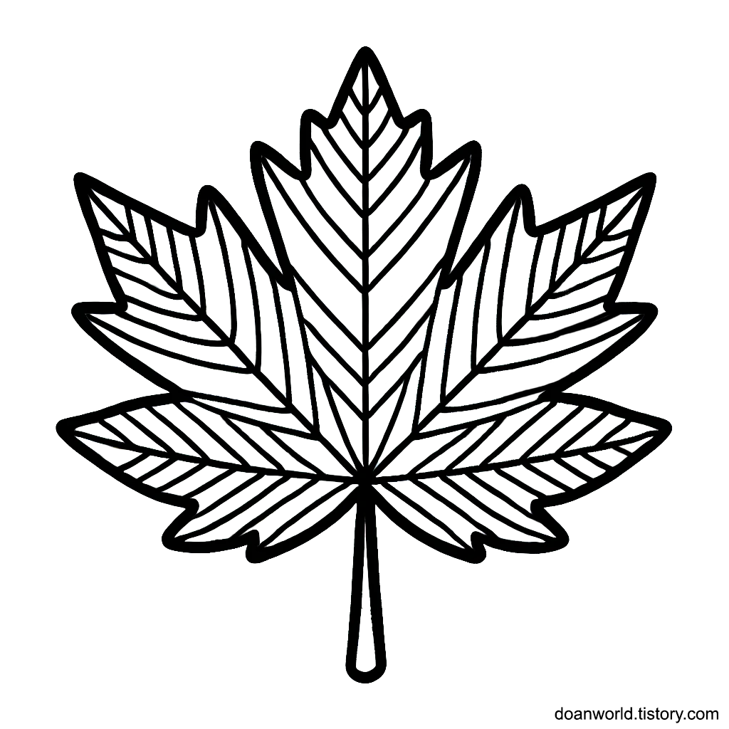 단풍 색칠공부 도안