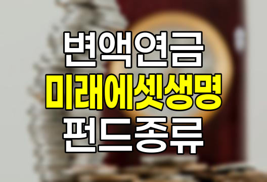 미래에셋생명 변액연금보험 펀드 종류 상세 안내 및 투자 전략