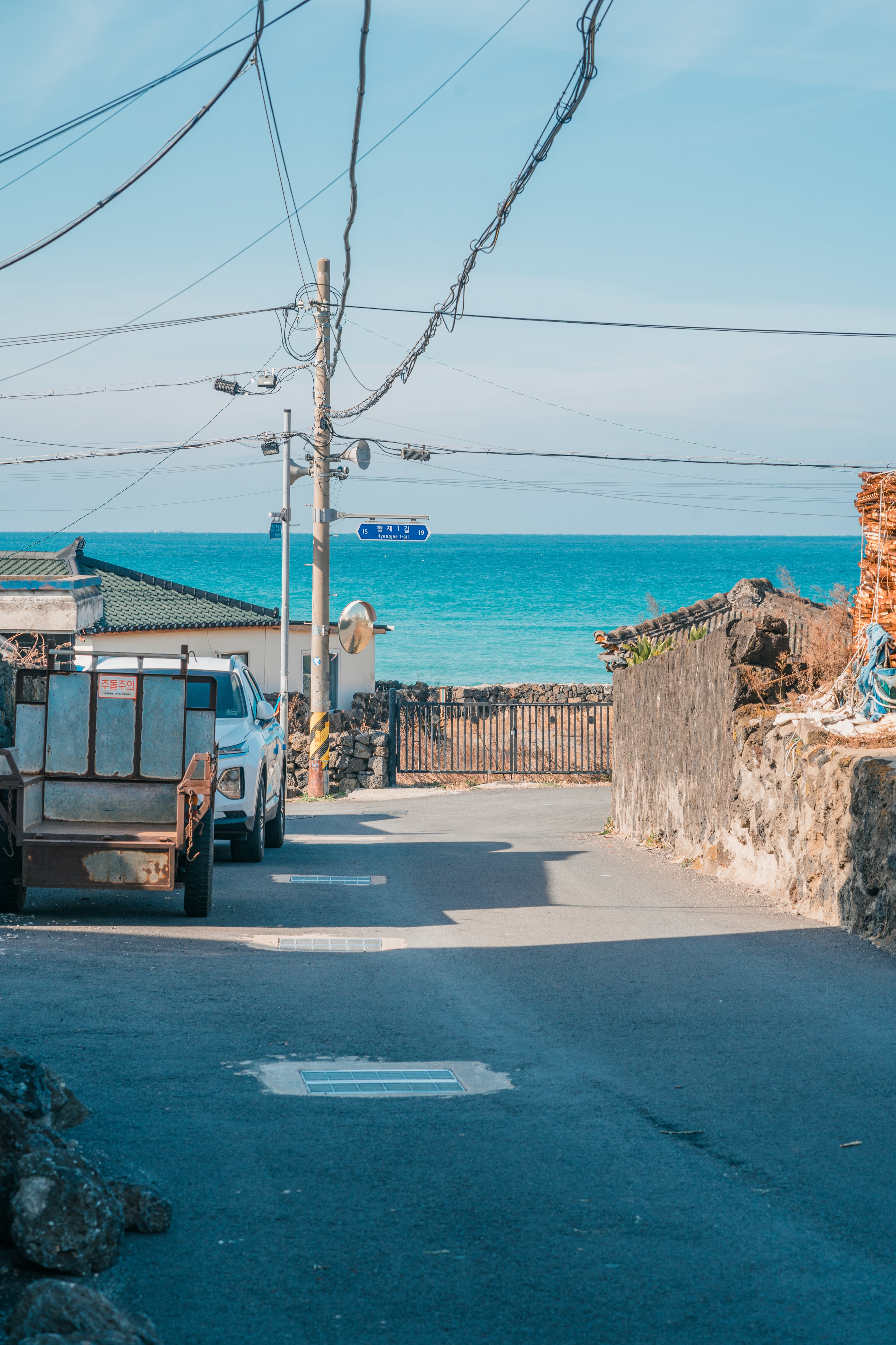 제주도 바닷가 마을