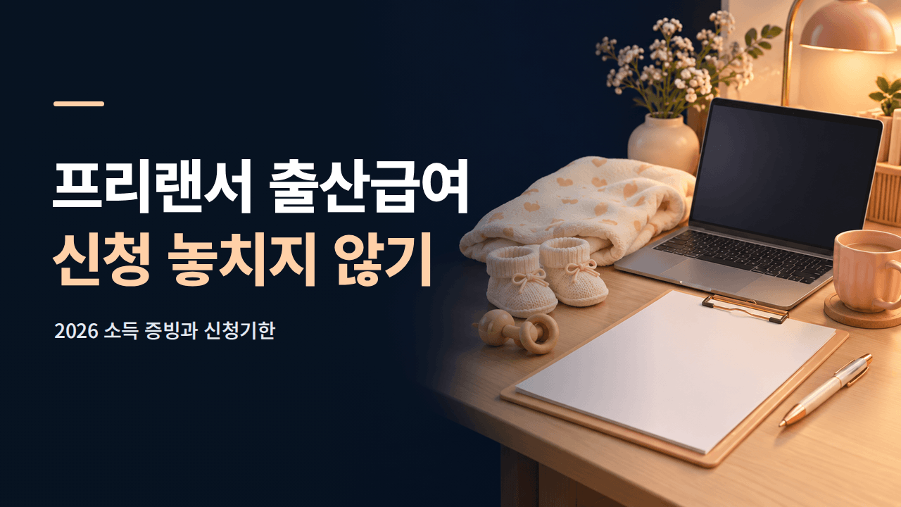2026 프리랜서 출산급여 신청 ❘ 고용보험 미적용자 대상&middot;서류&middot;1년 기한