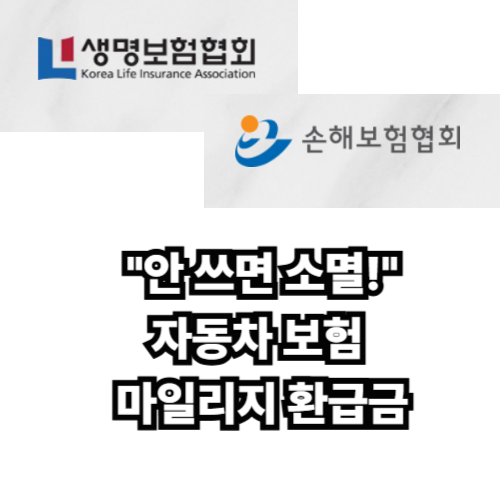 자동차보험 마일리지 환급금 안내 사진