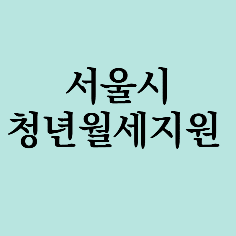 서울시 청년월세지원