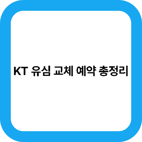 KT 유심 교체 예약 총정리 대표사진
