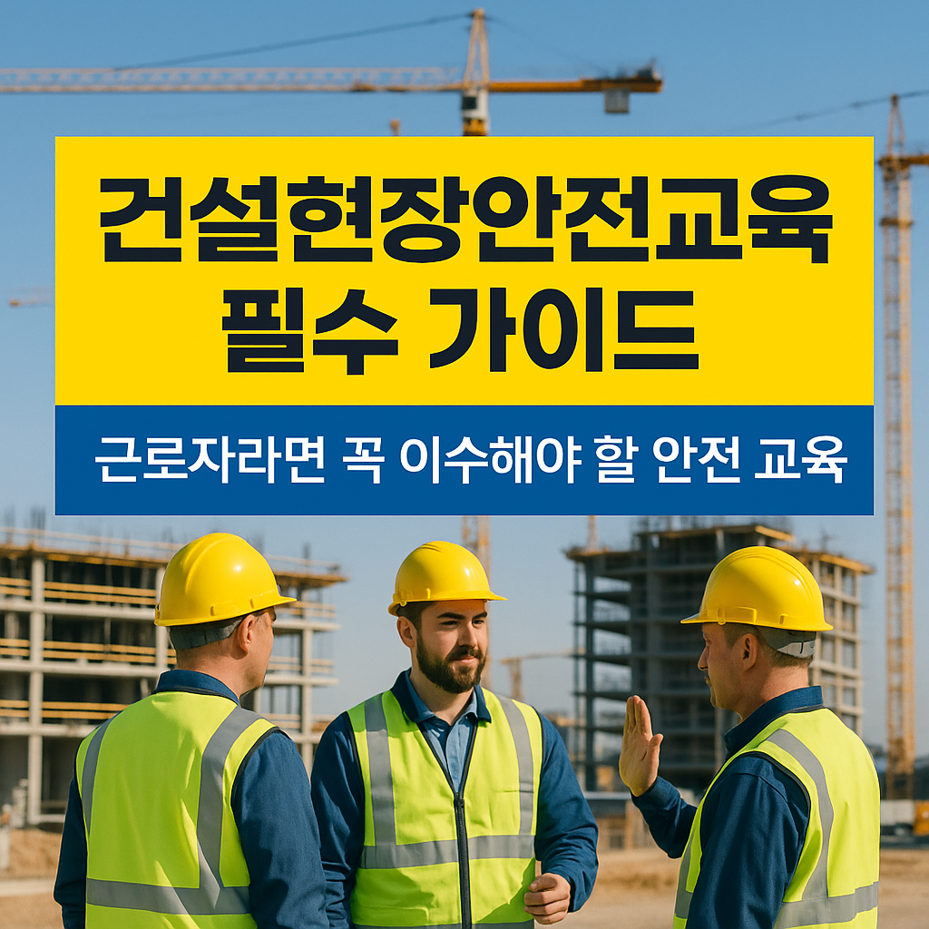 건설현장안전교육 필수 가이드, 근로자라면 꼭 알아야 할 사항