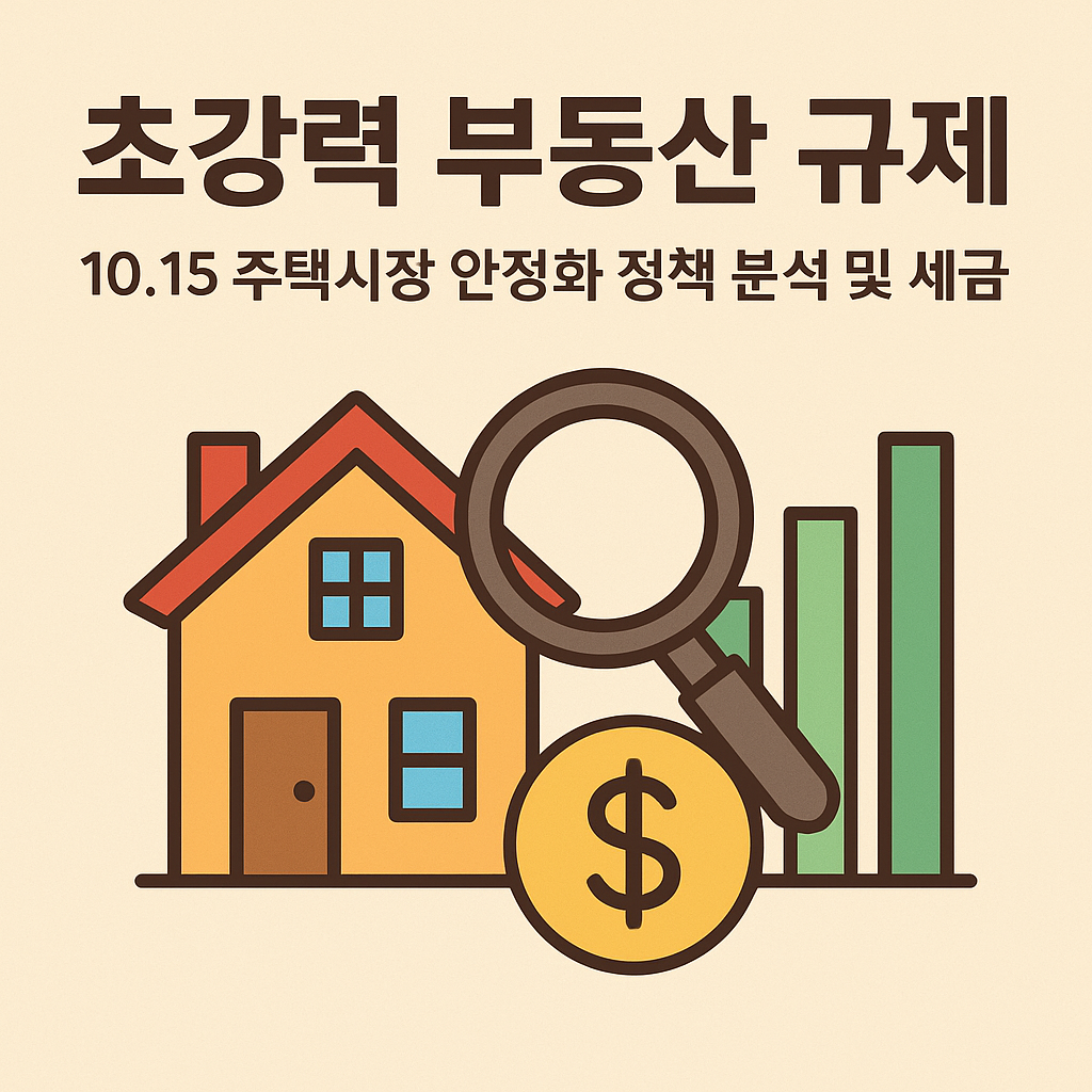 초강력 부동산 규제 10.15 주택시장 안정화 정책 분석 및 세금
