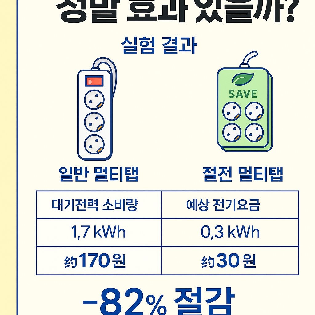 절전 멀티탭 전기세 실험