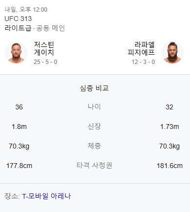 저스틴게이치-라파엘피지예프-비교