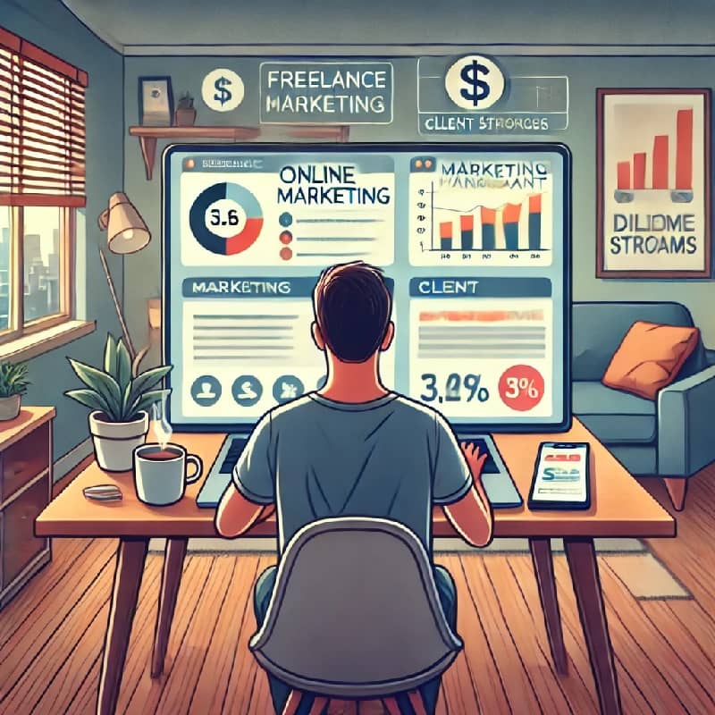 프리랜서로 일하는 온라인 마케팅 컨설턴트의 수익 구조