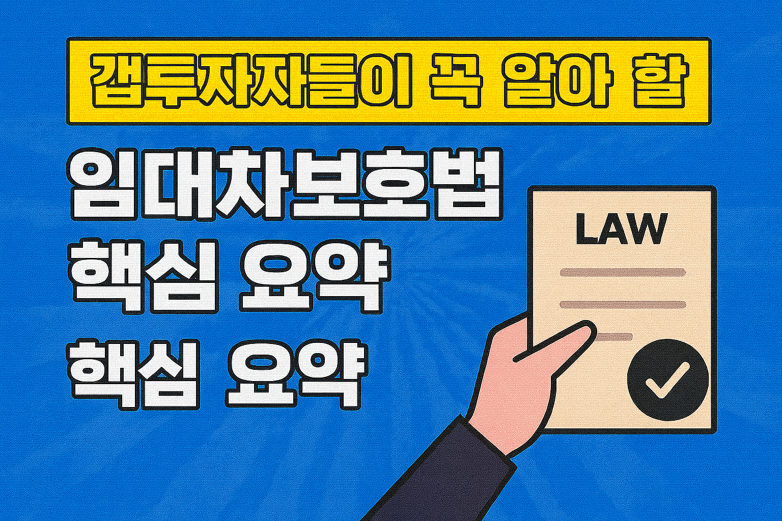 갭투자자들이 꼭 알아야 할 임대차보호법 핵심 요약