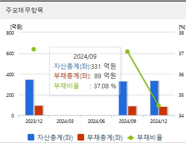 위너스 주가 재무상태