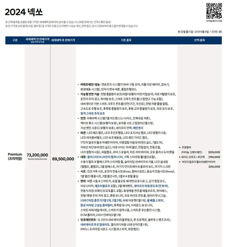 현대 넥쏘 전체 이미지 가격표