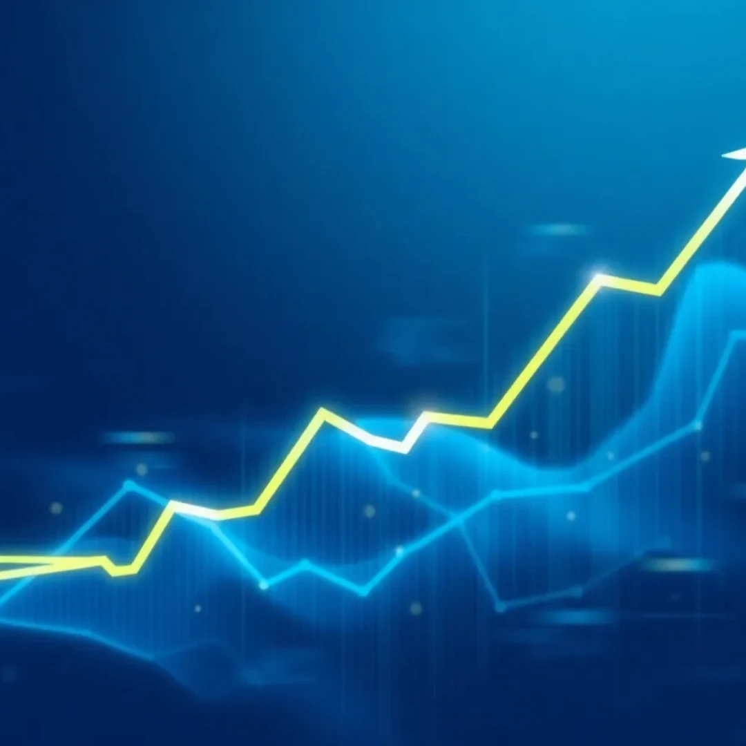 모멘텀 투자 전략의 상승 곡선을 표현