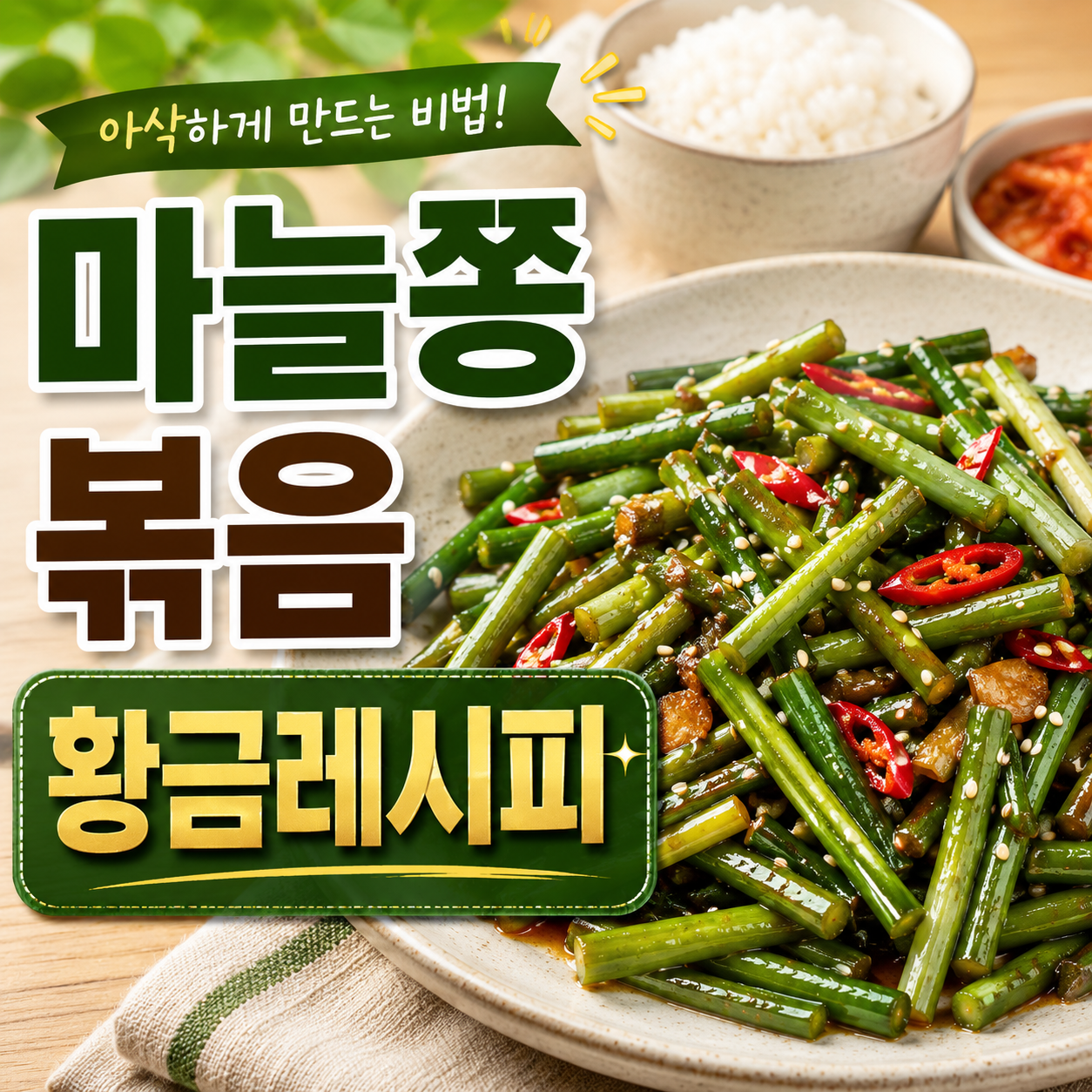 마늘쫑볶음볶음 황금레시피