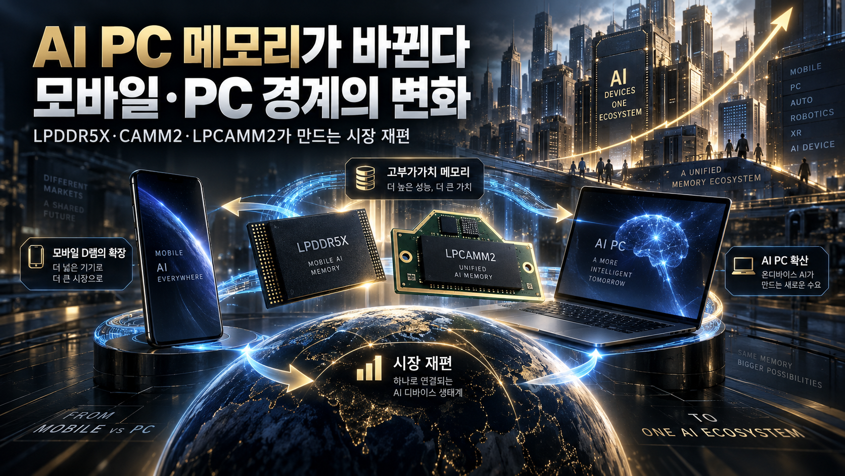 `AI PC memory market transformation as LPDDR5X and LPCAMM2 blur the boundary between mobile and PC memory`