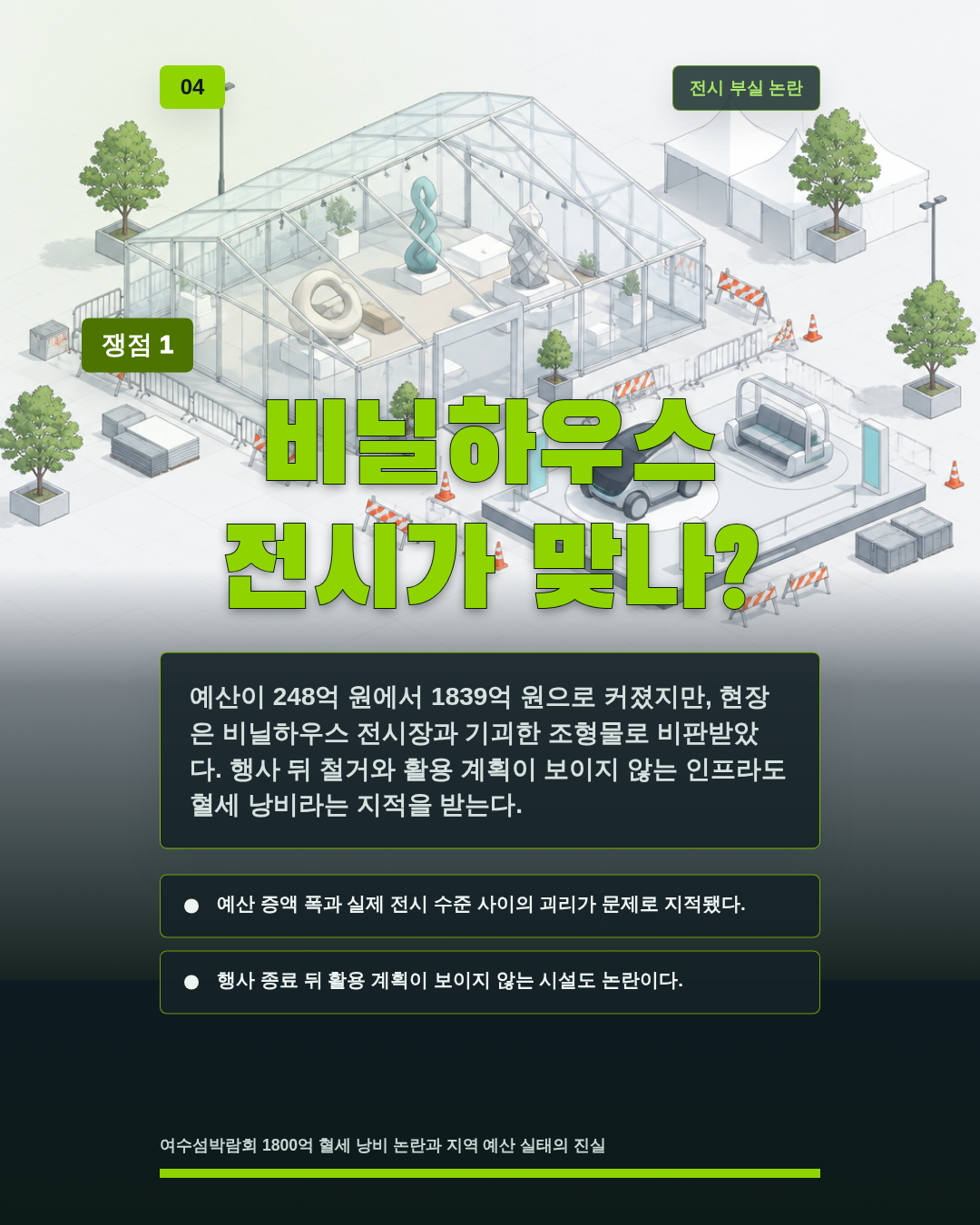 비닐하우스 전시가 맞나?