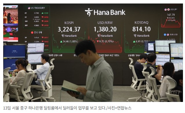 코스피 3220선 회복 (7월 CPI, OLED 관련주, 펄어비스 급락)