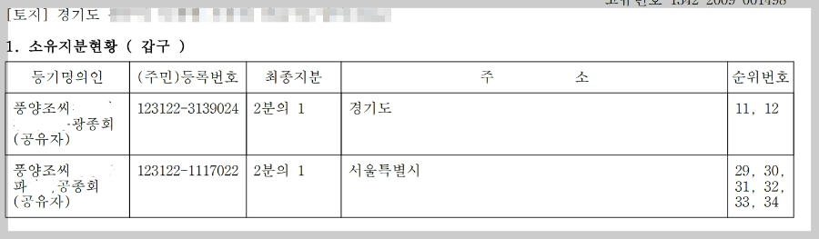 공유, 공동지분