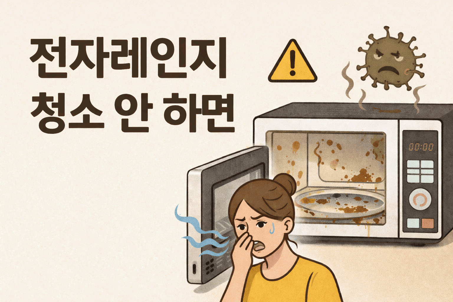 전자레인지 청소 안 하면