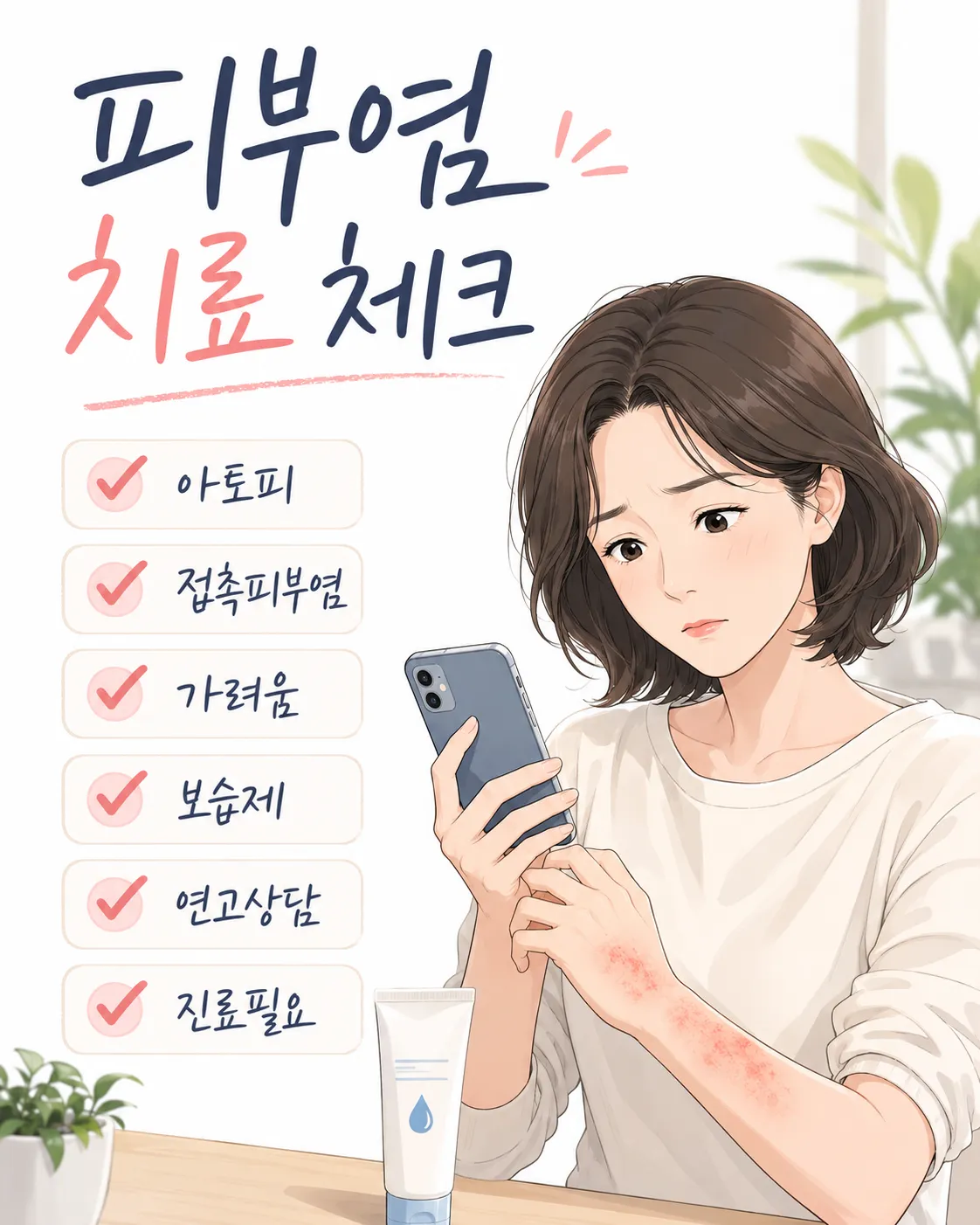 아토피 알레르기 피부염 치료 체크