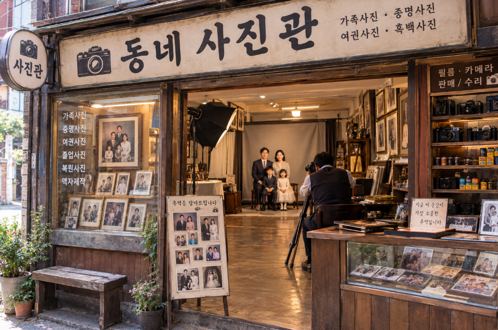 동네 사진관은 왜 가족의 중요한 기록 공간이었을까?