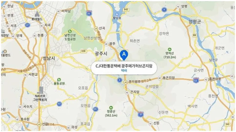 곤지암 hub 위치