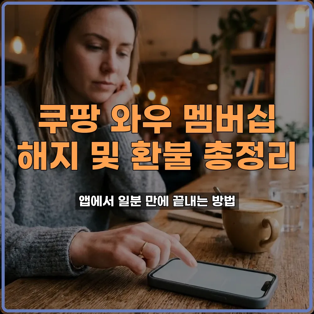 쿠팡멤버십해지