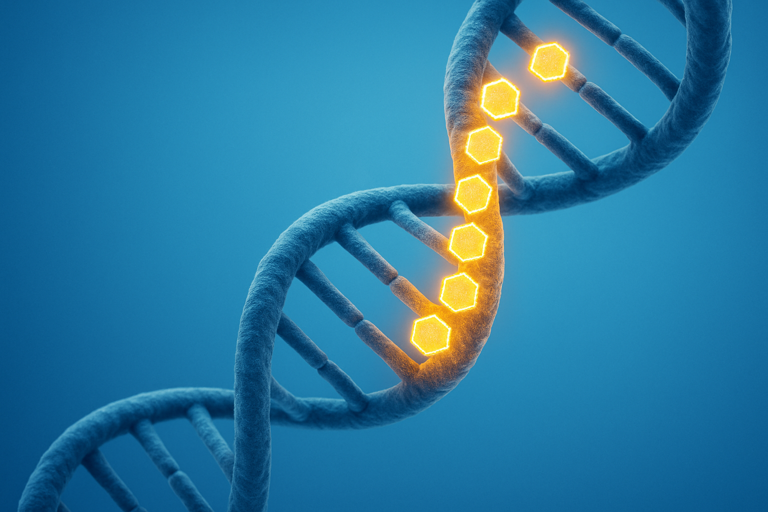 DNA를 구성하는 특별한 설탕을 표현하기 위한 직관적인 묘사 일러스트