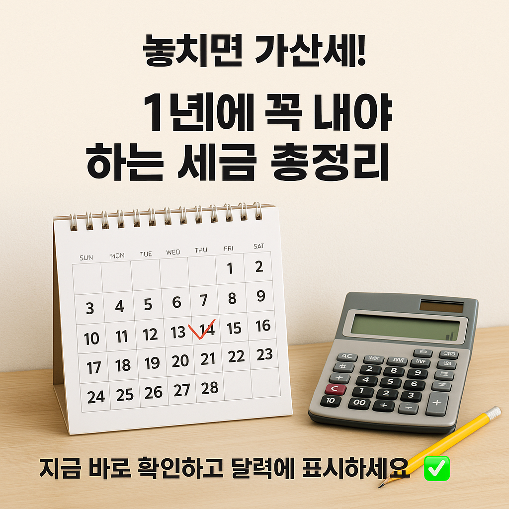 [1편] 1년에 꼭 내야 하는 세금 총정리