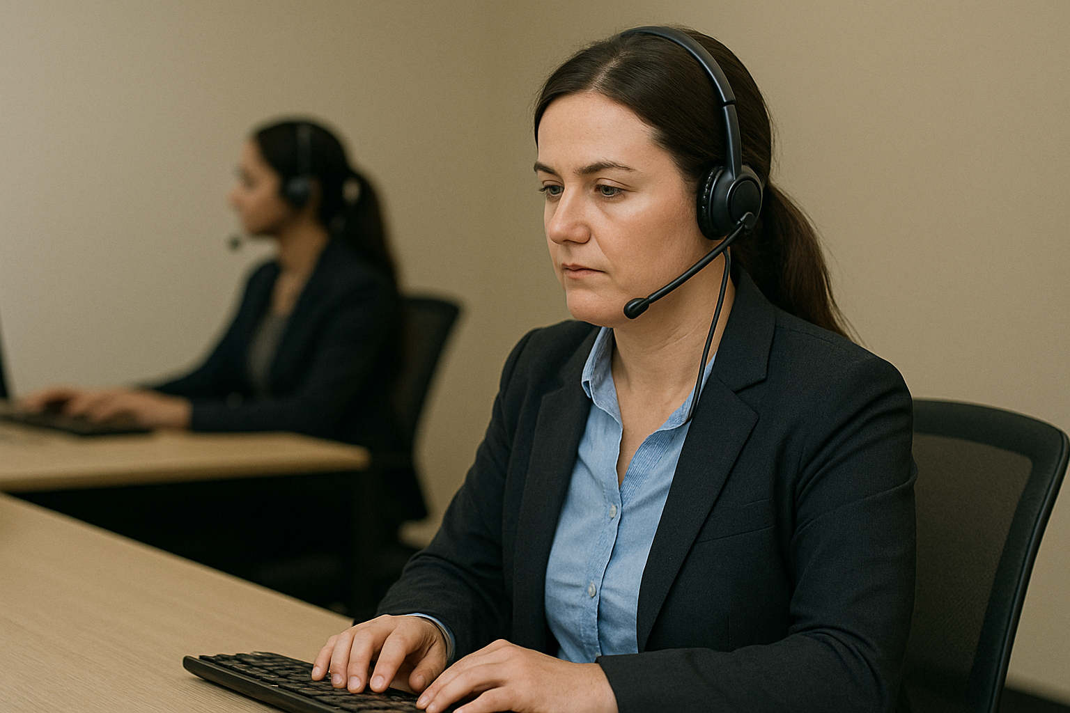 감정노동자의 근무 모습