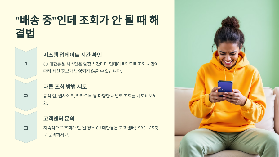 "배송 중"인데 조회가 안 될 때 해결법