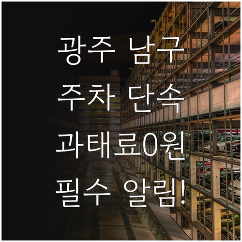 광주 남구 주정차 단속 구역 확인 및..