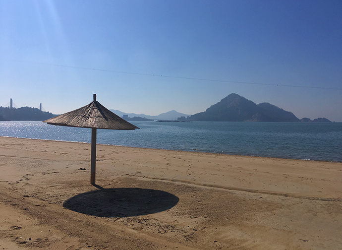 선유도-바다-파라솔