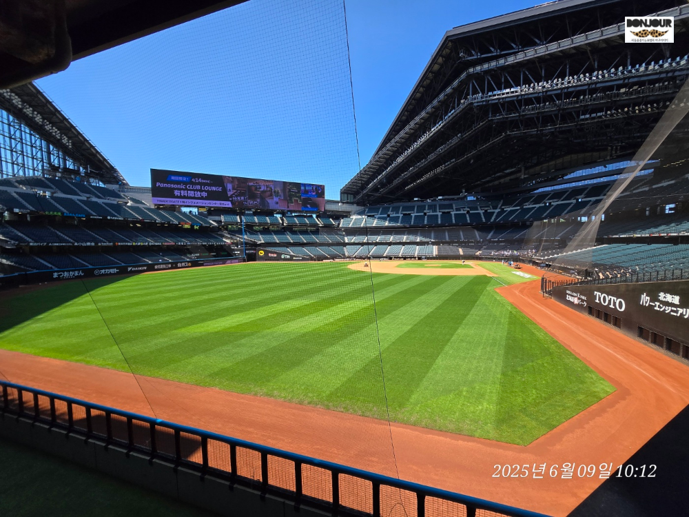 에스콘필드 경기장에 들어오자마자 보이는 필드 전경