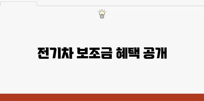 청년들을 위한 전기차 보조금 안내와 신청 방법을 알려드립니다!