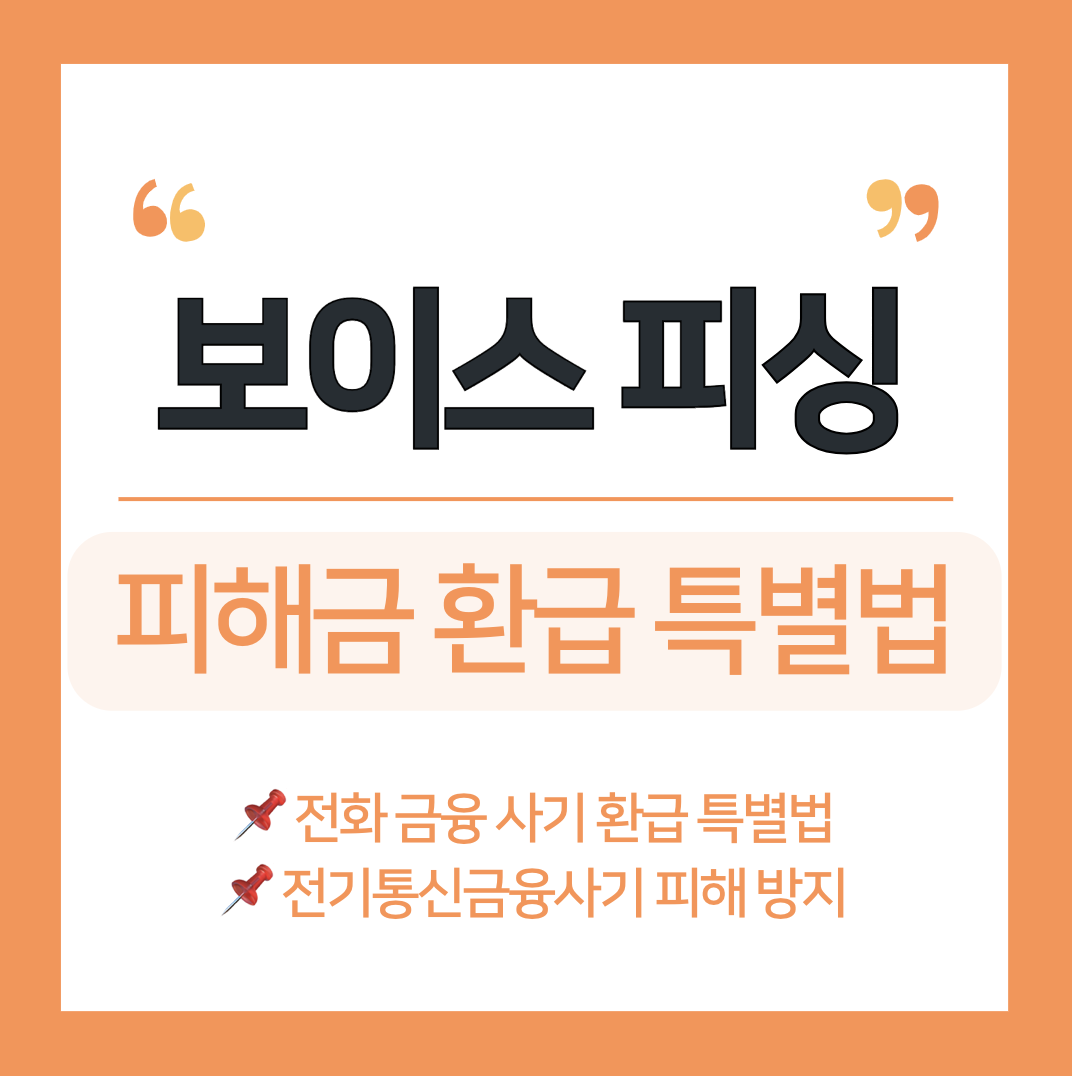 보이스 피싱 피해금 환급 특별법