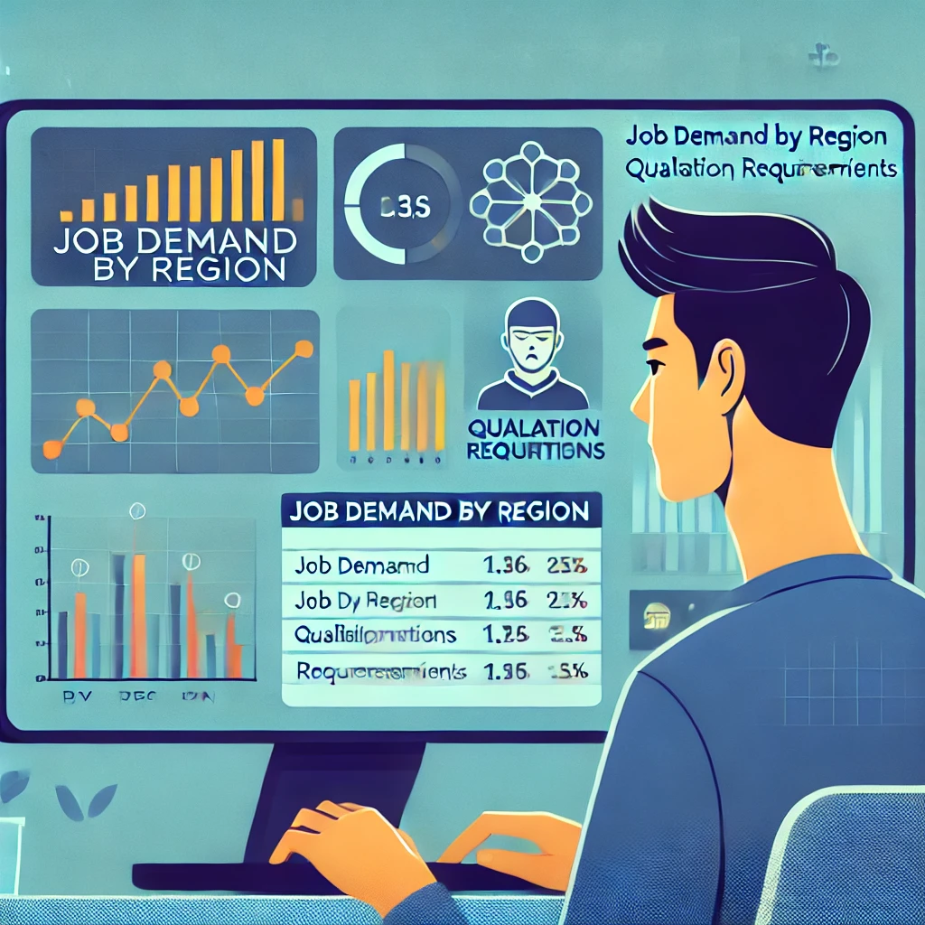 데이터 기반 취업 시장 정보 - 지역별 일자리 수요와 자격증 요구 사항 통계