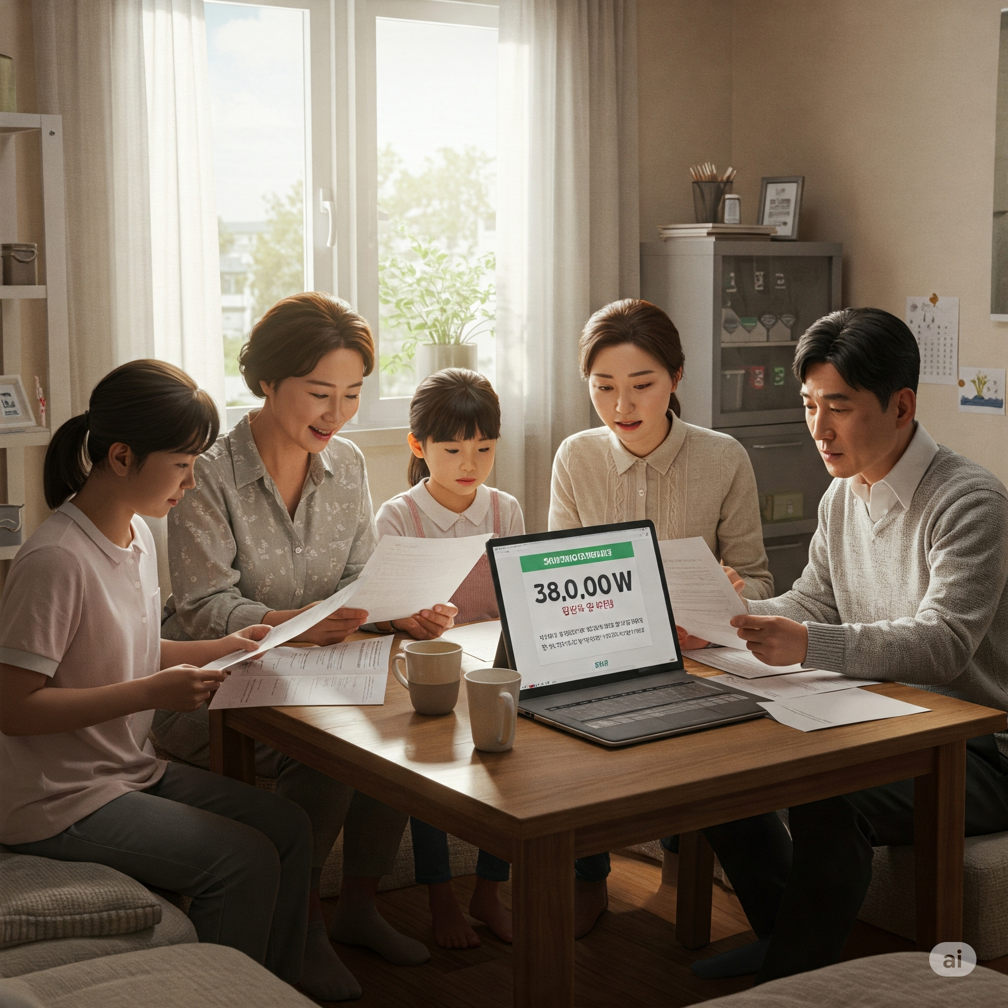 2025년 한국 주거급여: 4인 가구 기준 최대 38만 원 수령 방법