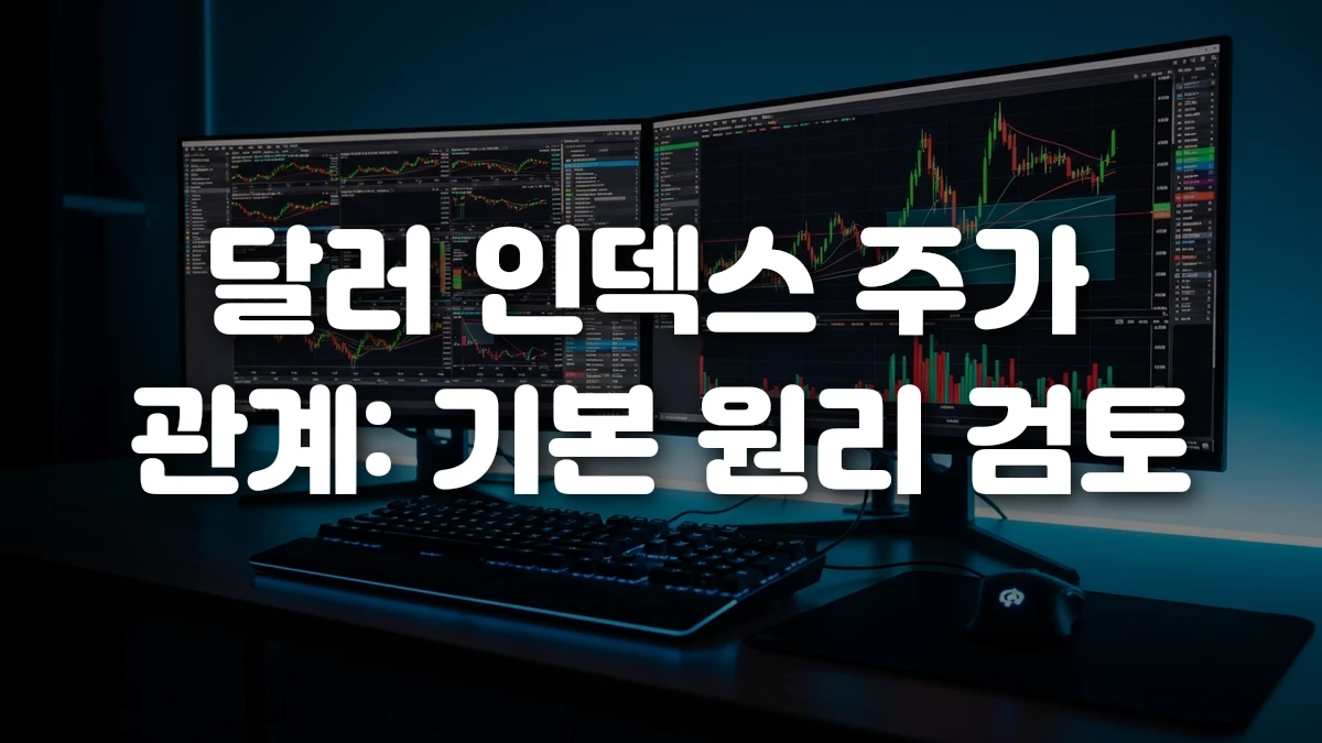 달러 인덱스 주가 관계 기본 원리 검토