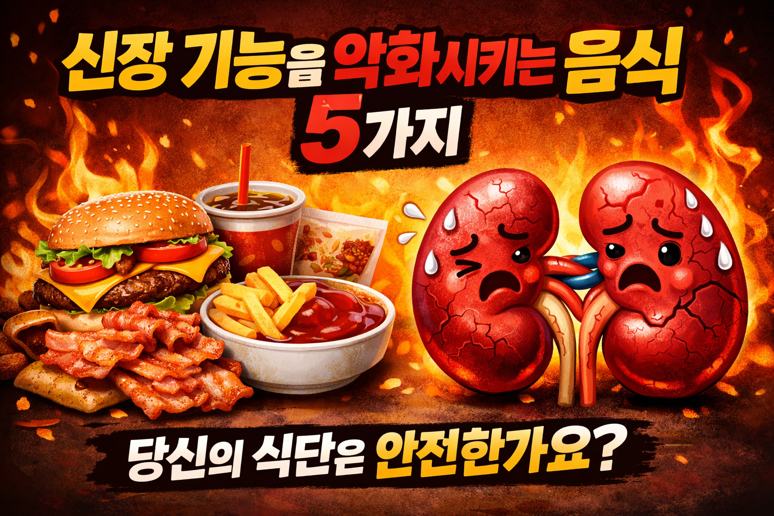 신장 기능을 악화시키는 음식과 피해야 할 식습관