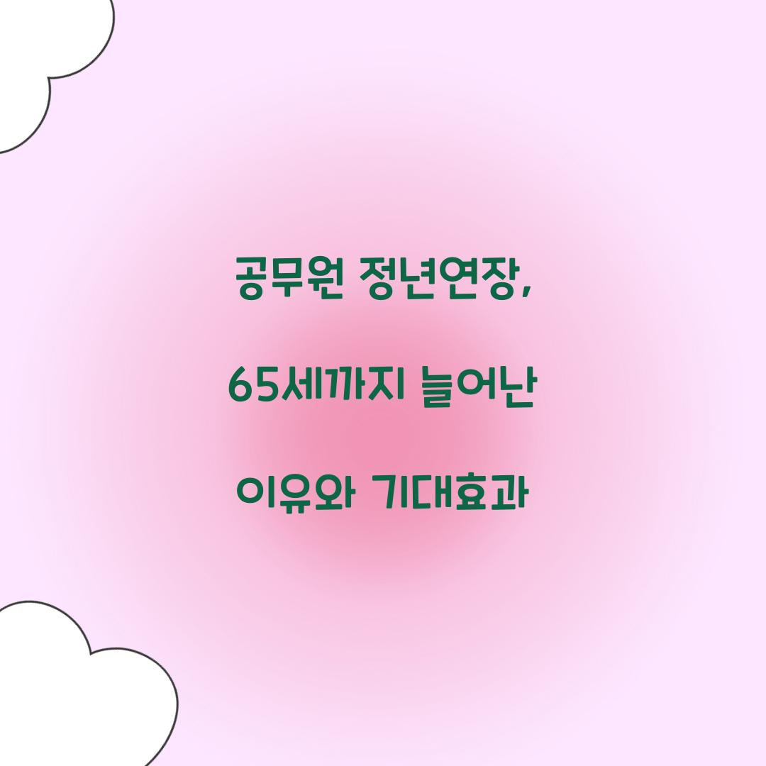 공무원 정년연장