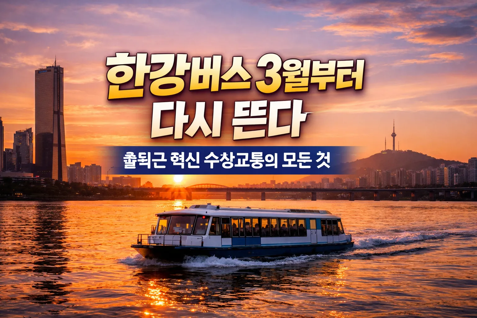 한강버스 3월부터 다시 뜬다