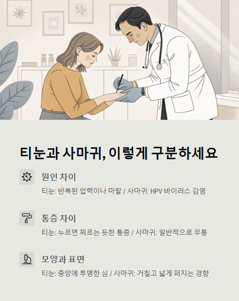 티눈과 사마귀 이렇게 구분 하세요