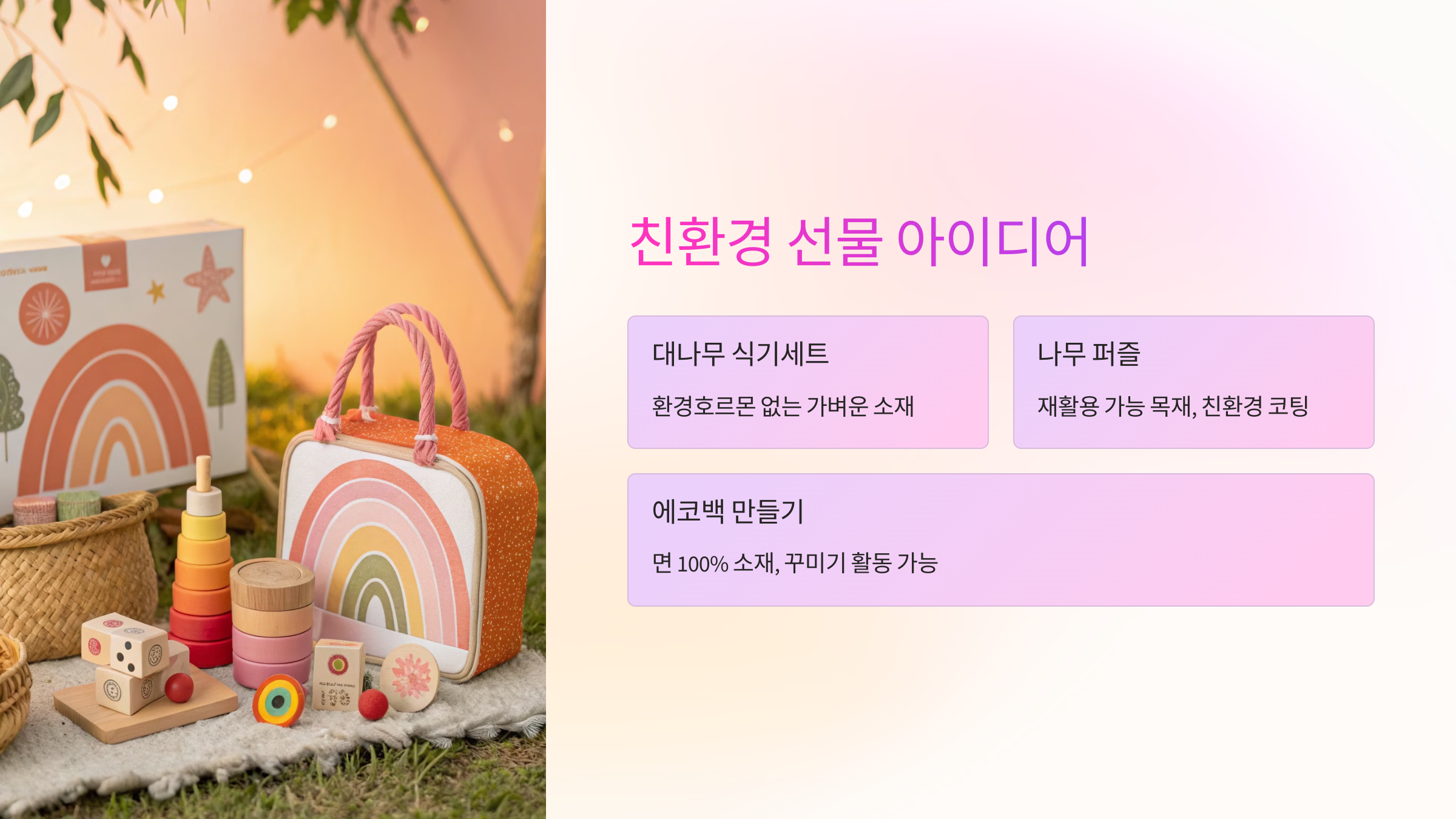 🌿 친환경 선물 아이디어