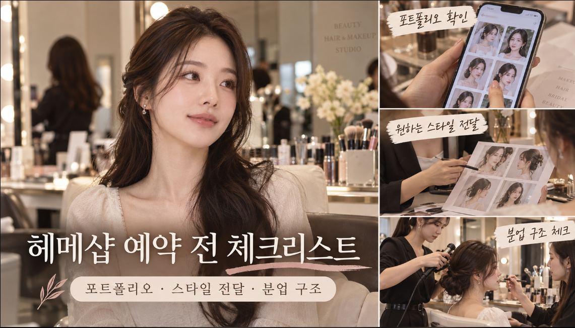헤메샵 예약 전 체크리스트 사진
