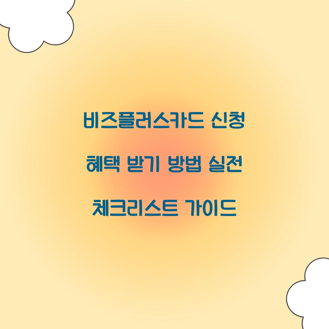 비즈플러스카드 신청